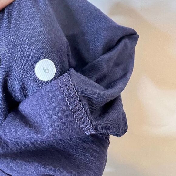 Lululemon Womens Blue Elastic Waist Pockets Drawstring Activewear Pant Size 6 - Picture 6 of 8